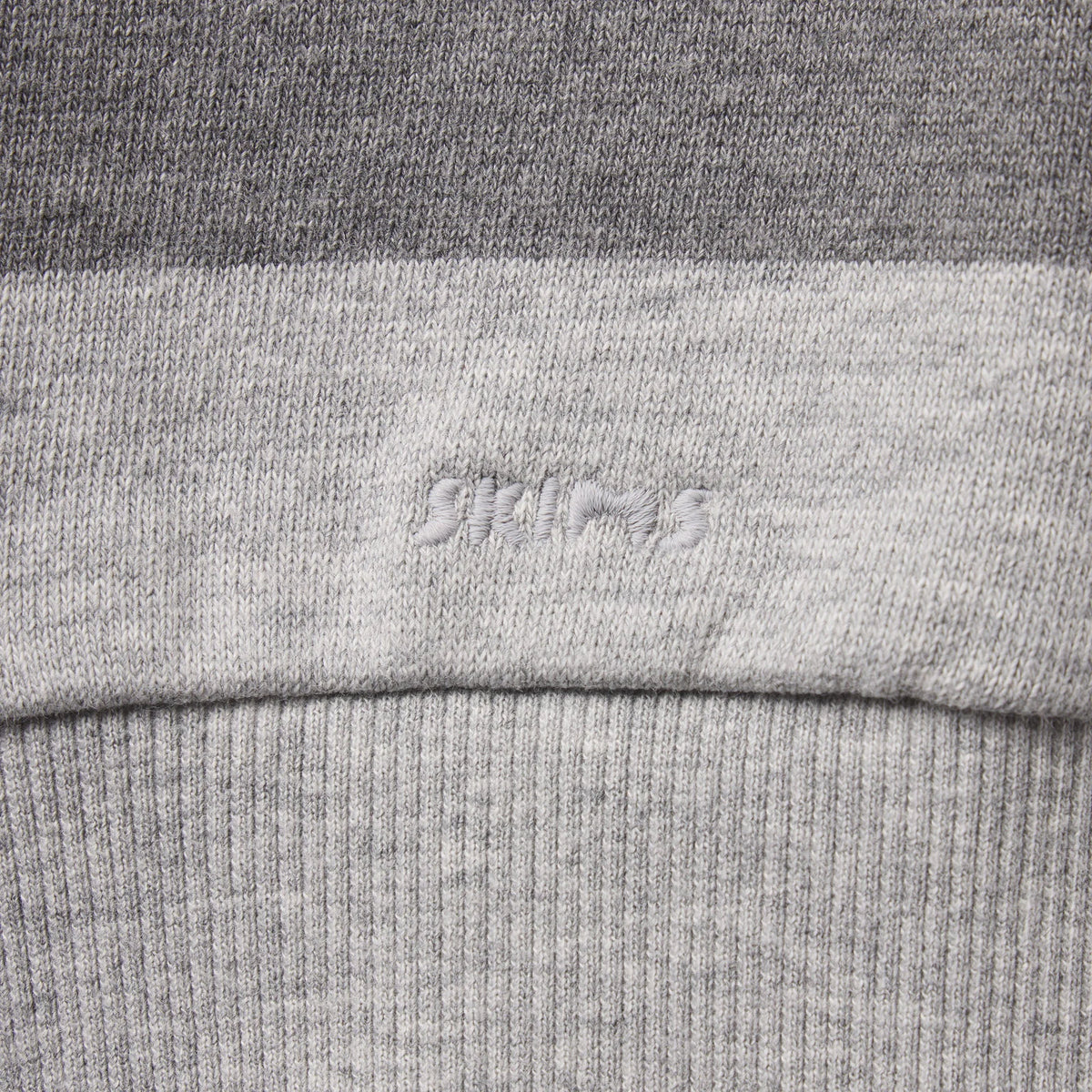 BOYFRIEND FLEECE OVERSIZED POLO | GREY HEATHER MULTI