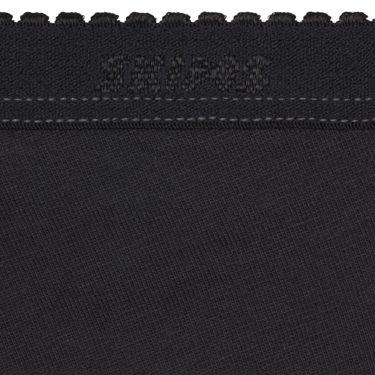 LIGHTWEIGHT COTTON LOGO PICOT THONG | SOOT