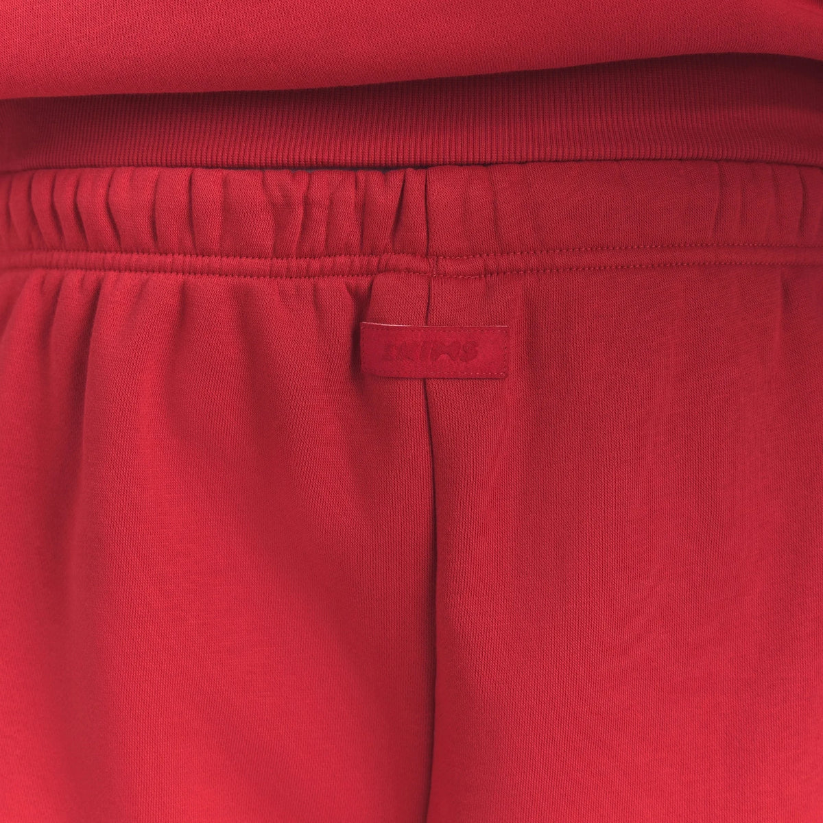 FLEECE LOUNGE MENS RELAXED LONG SHORT | WASHED RED