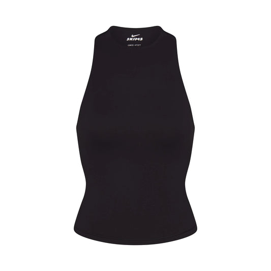 NikeSKIMS MATTE MOCK NECK RACER TANK | OBSIDIAN