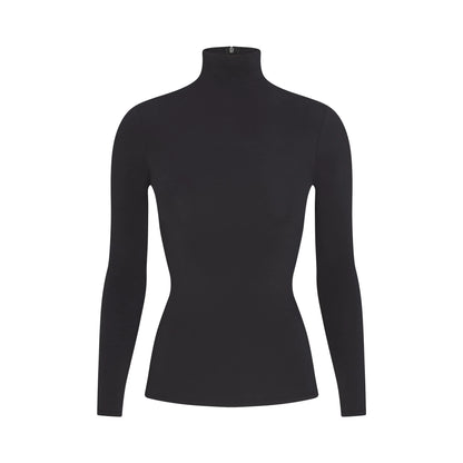 COTTON JERSEY TURTLENECK LONG SLEEVE | SOOT