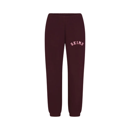 COTTON FLEECE JOGGER | CURRANT ARCHED SKIMS PLAID