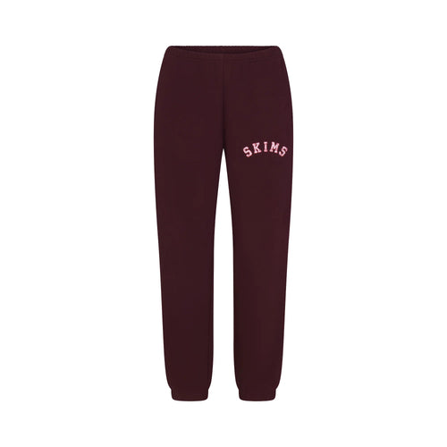 COTTON FLEECE JOGGER | CURRANT ARCHED SKIMS PLAID