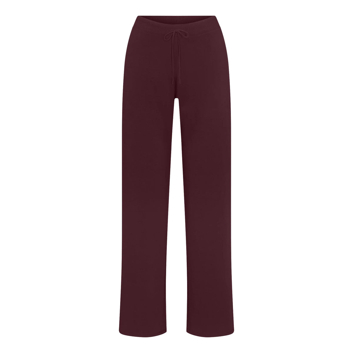 COTTON JERSEY STRAIGHT LEG PANT | CURRANT
