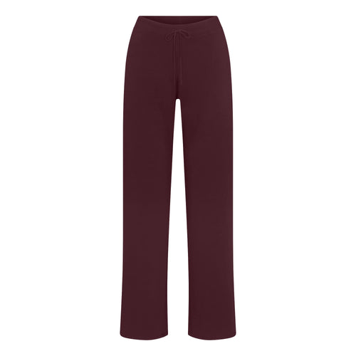 COTTON JERSEY STRAIGHT LEG PANT | CURRANT