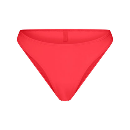 ICONIC SWIM HIGH LEG BIKINI BOTTOM | CARMINE