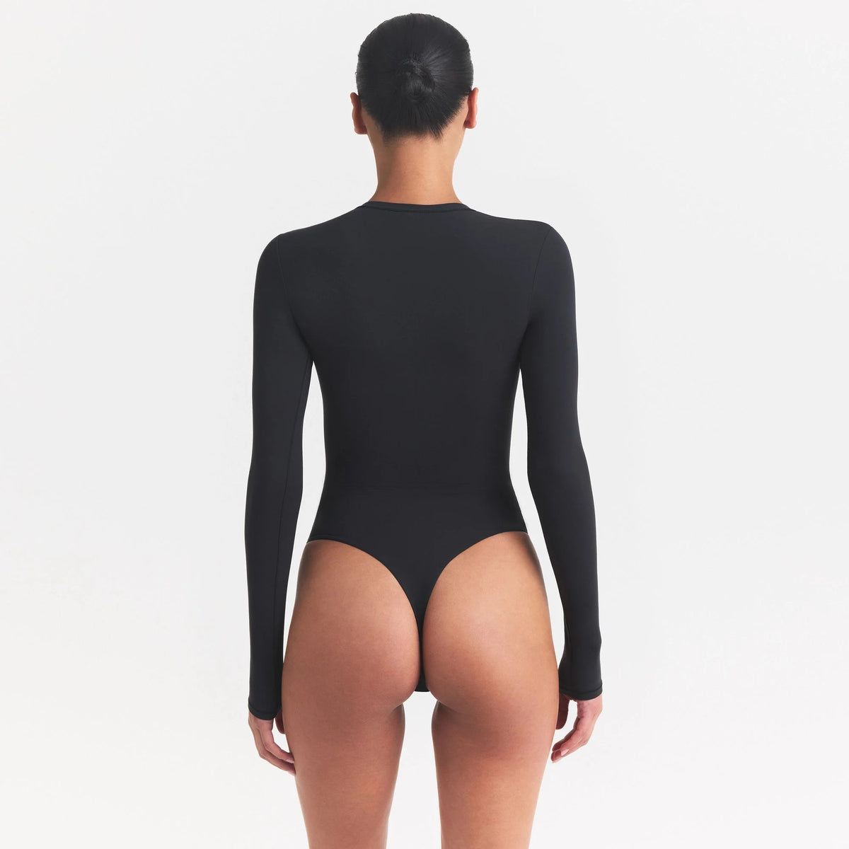 FITS EVERYBODY LONG SLEEVE CREW NECK BODYSUIT | ONYX