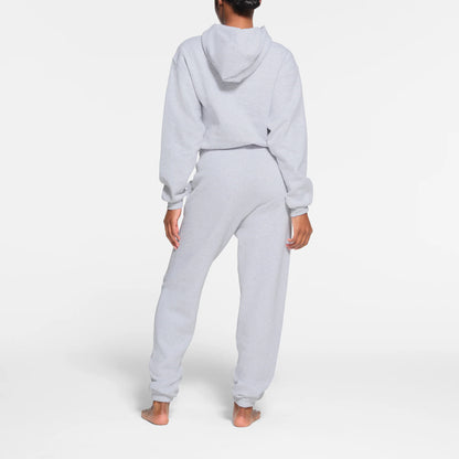 COTTON FLEECE JOGGER | LIGHT HEATHER GREY