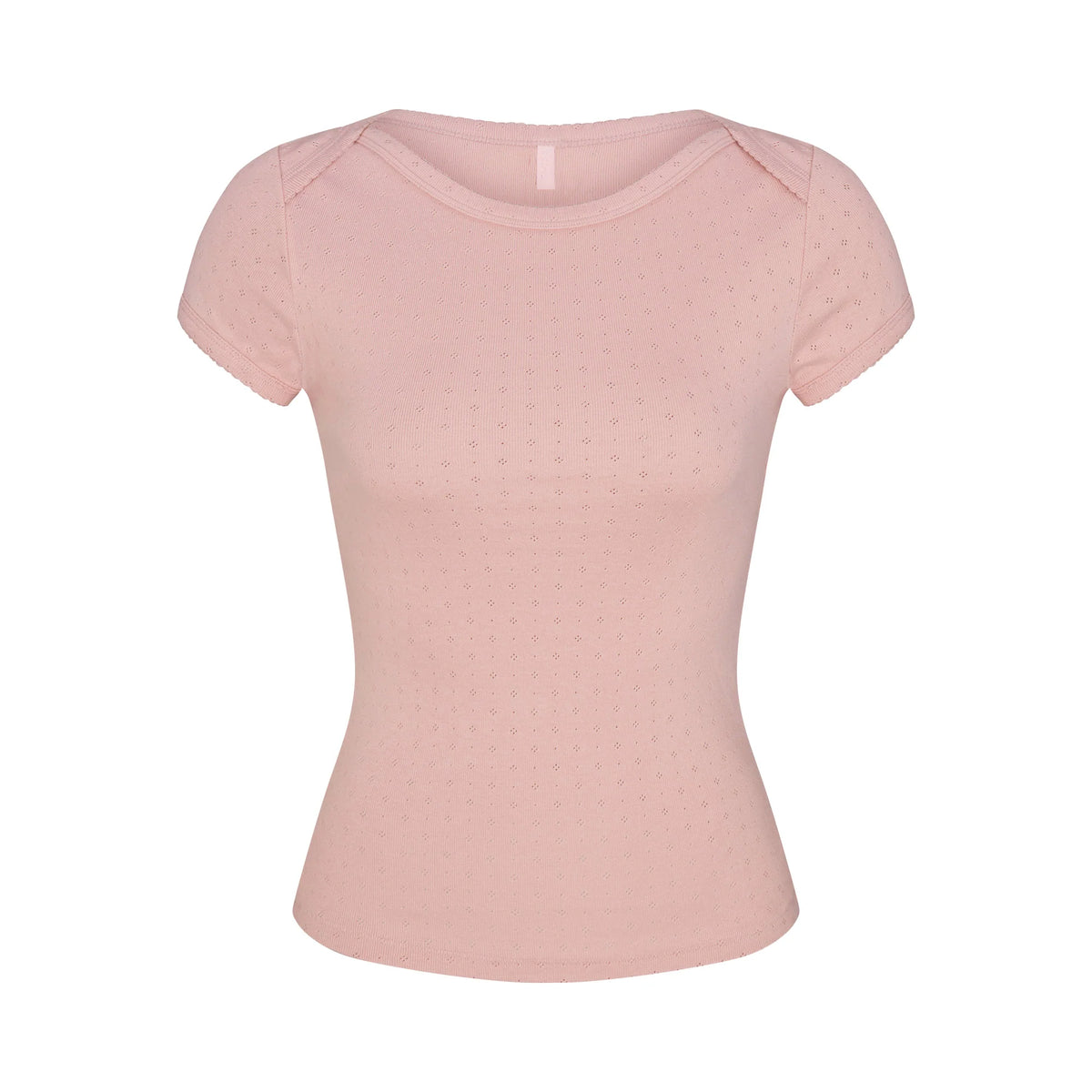 HEAVY POINTELLE BOATNECK TEE | MORGANITE