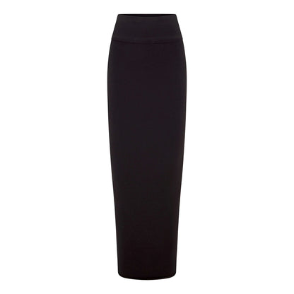 COTTON JERSEY FOLDOVER SKIRT | SOOT