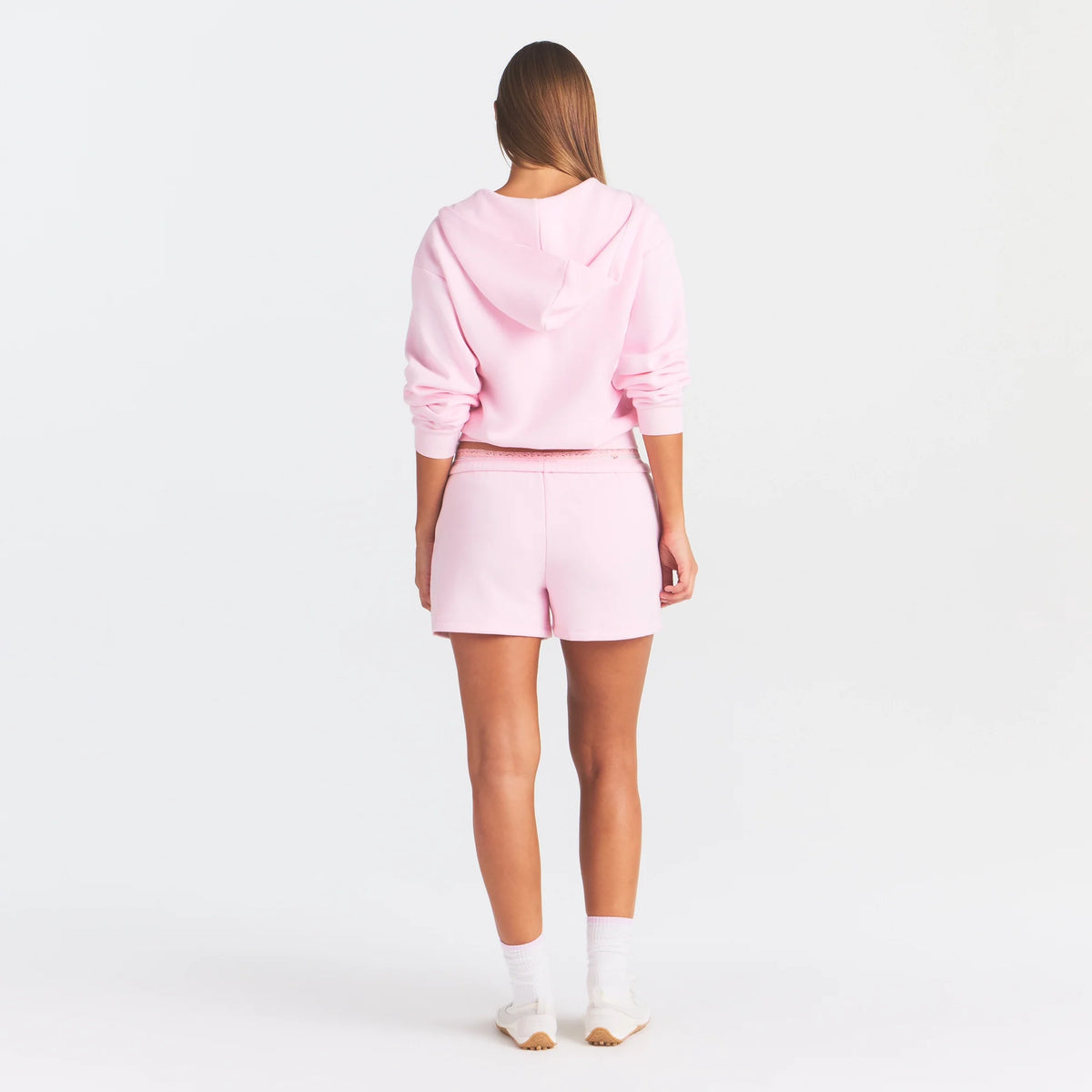COTTON FLEECE ZIP UP HOODIE | CHERRY BLOSSOM