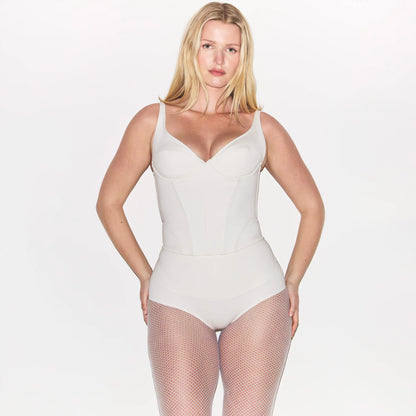 COTTON SHAPEWEAR HIGH-WAISTED BRIEF | MARBLE