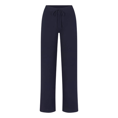 COTTON JERSEY STRAIGHT LEG PANT | NAVY