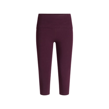 COTTON JERSEY FOLDOVER CAPRI | CURRANT