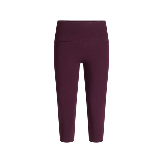 COTTON JERSEY FOLDOVER CAPRI | CURRANT