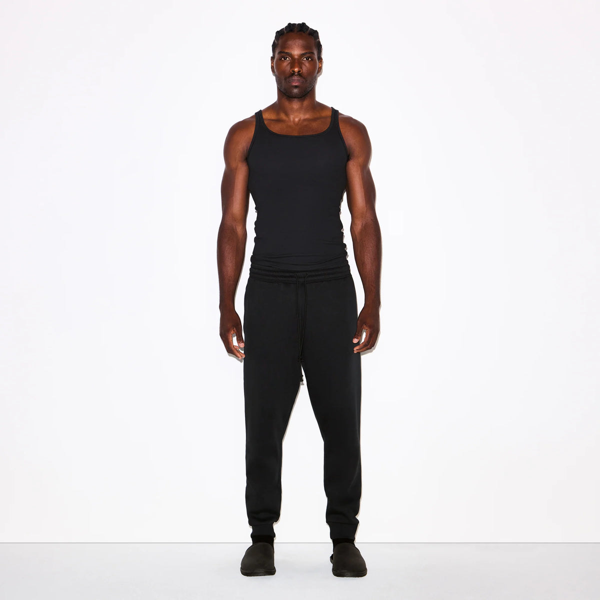 FLEECE LOUNGE MENS TAPERED JOGGER | WASHED ONYX