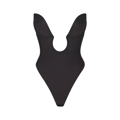 DEEP PLUNGE SHAPEWEAR BODYSUIT | ONYX