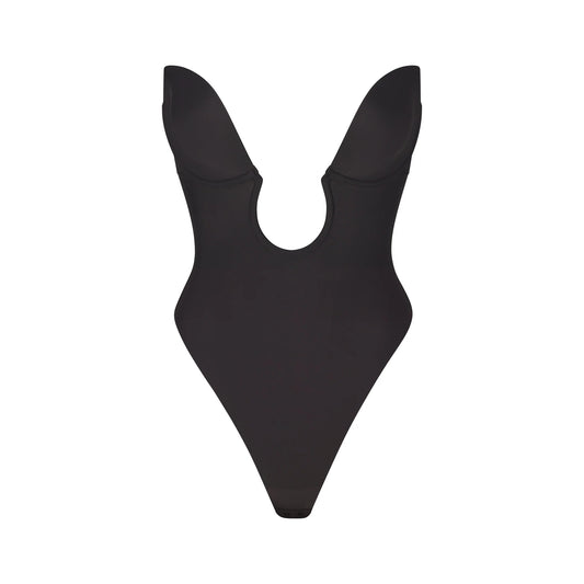 DEEP PLUNGE SHAPEWEAR BODYSUIT | ONYX