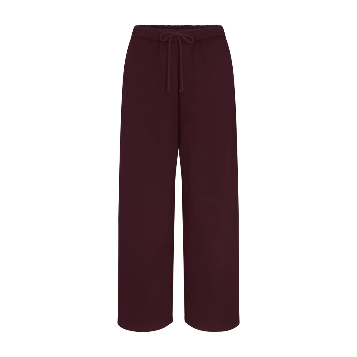 COTTON FLEECE STRAIGHT LEG PANT | CURRANT