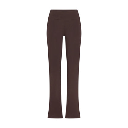 COTTON JERSEY FOLDOVER PANT | ESPRESSO