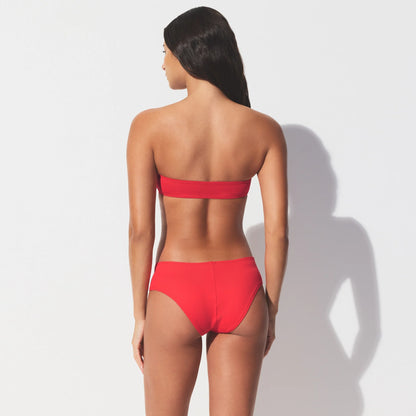 ICONIC SWIM MICRO BANDEAU BIKINI TOP | CARMINE