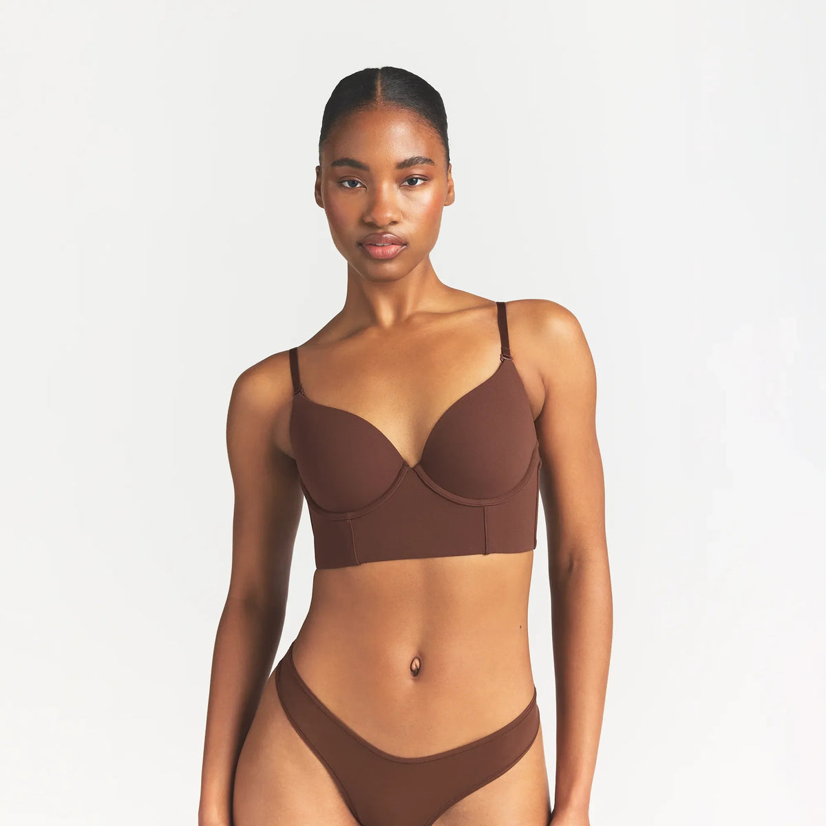 FITS EVERYBODY LOW BACK LONGLINE BRA | COCOA