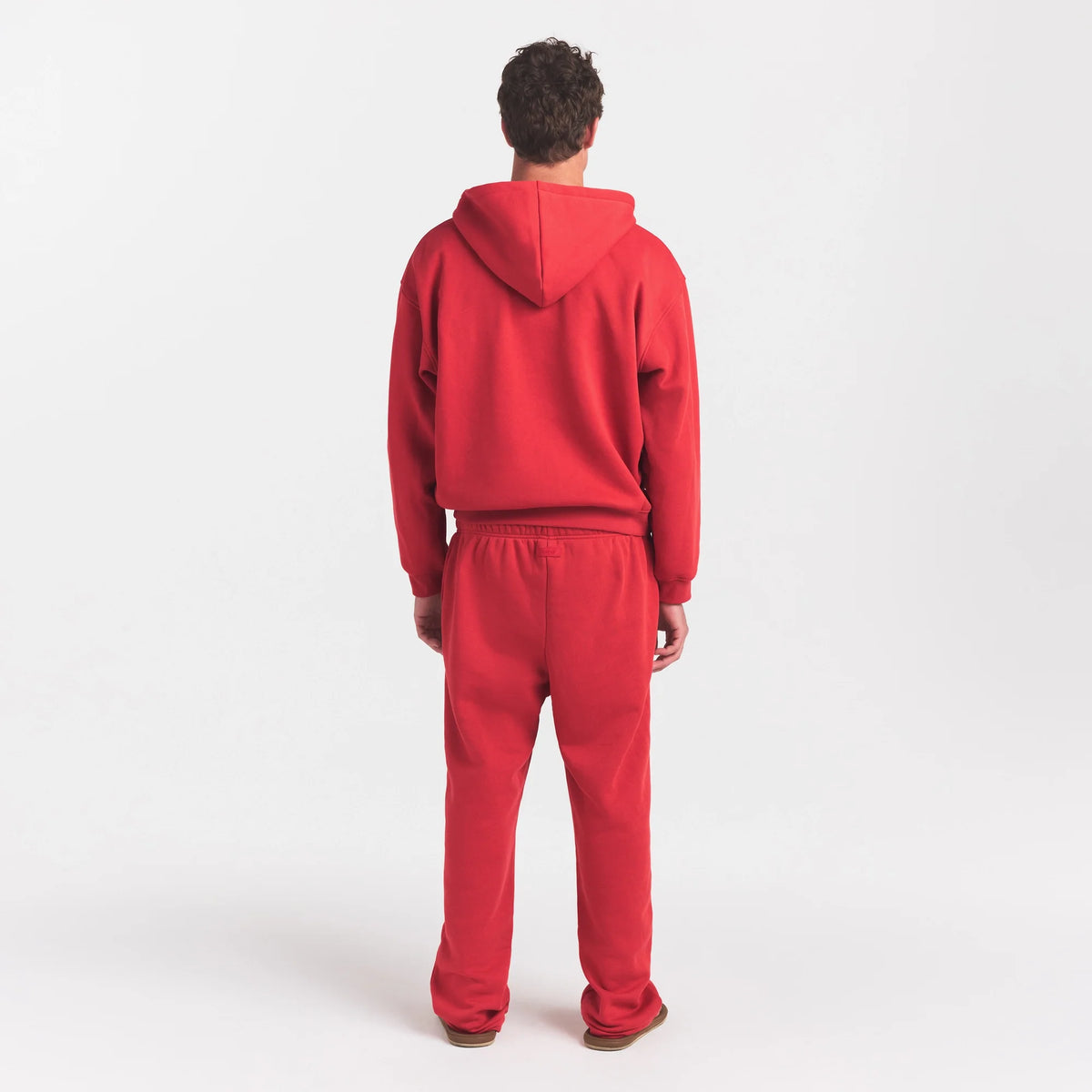 FLEECE LOUNGE MENS CLASSIC STRAIGHT LEG PANT | WASHED RED