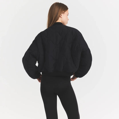 NEOPRENE OUTERWEAR REVERSIBLE BOMBER JACKET | OBSIDIAN