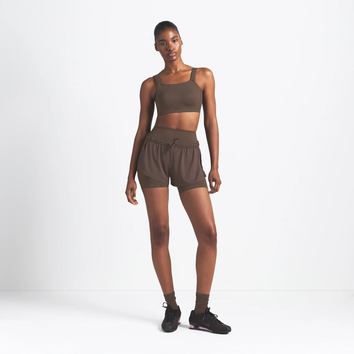 NikeSKIMS AIRY MINI SHORT | DARK SEPIA
