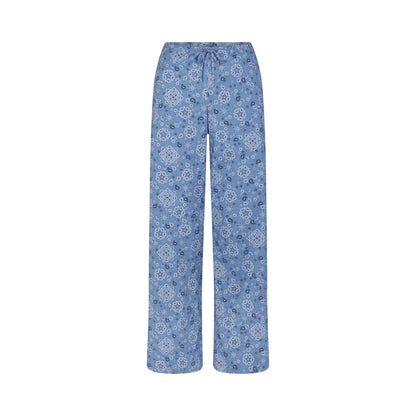 COTTON POPLIN SLEEP STRAIGHT LEG PANT | ARCTIC BANDANA