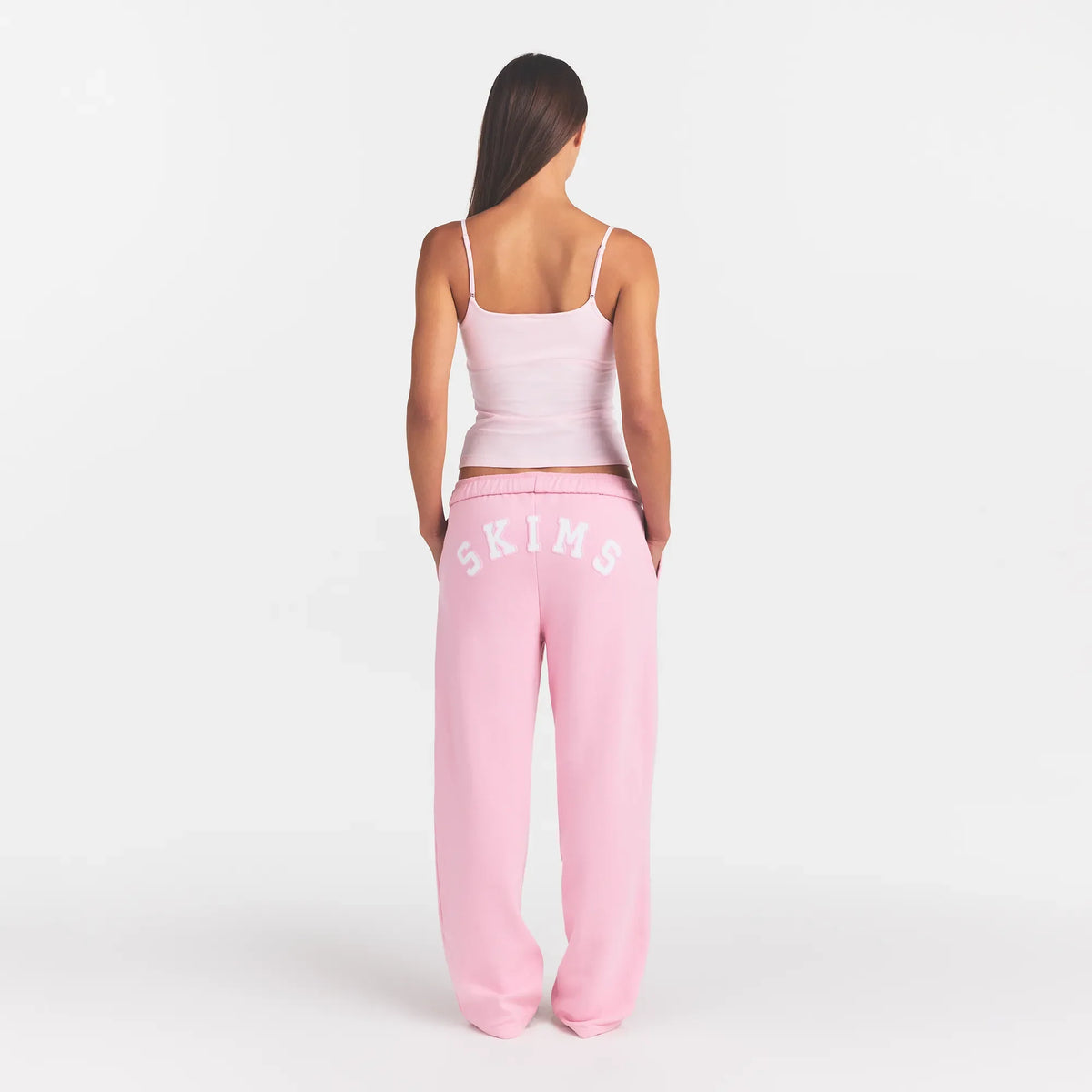 COTTON FLEECE LOGO CLASSIC STRAIGHT LEG PANT | HALITE WITH SNOW LOGO