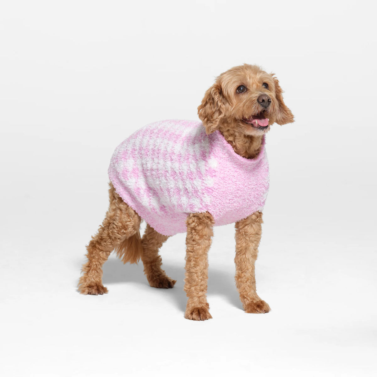 COZY KNIT PET SWEATER | PETAL HOUNDSTOOTH