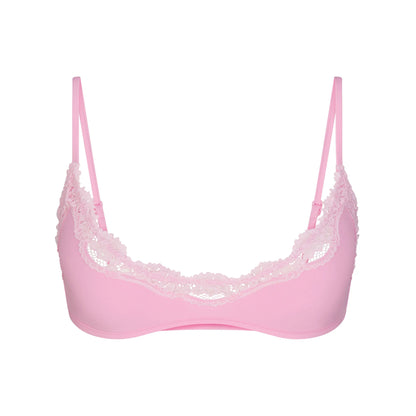 FITS EVERYBODY LACE SCOOP BRALETTE | BUBBLE GUM TONAL