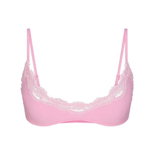 FITS EVERYBODY LACE SCOOP BRALETTE | BUBBLE GUM TONAL