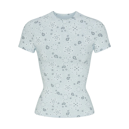 COTTON JERSEY T-SHIRT | POWDER BLUE BANDANA