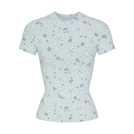 COTTON JERSEY T-SHIRT | POWDER BLUE BANDANA