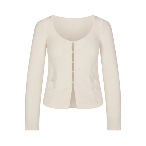 LACE KNIT LONG SLEEVE CARDIGAN | SUGAR