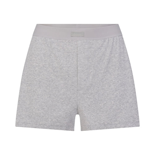 COTTON RIB LOOSE BOXER | LIGHT HEATHER GREY