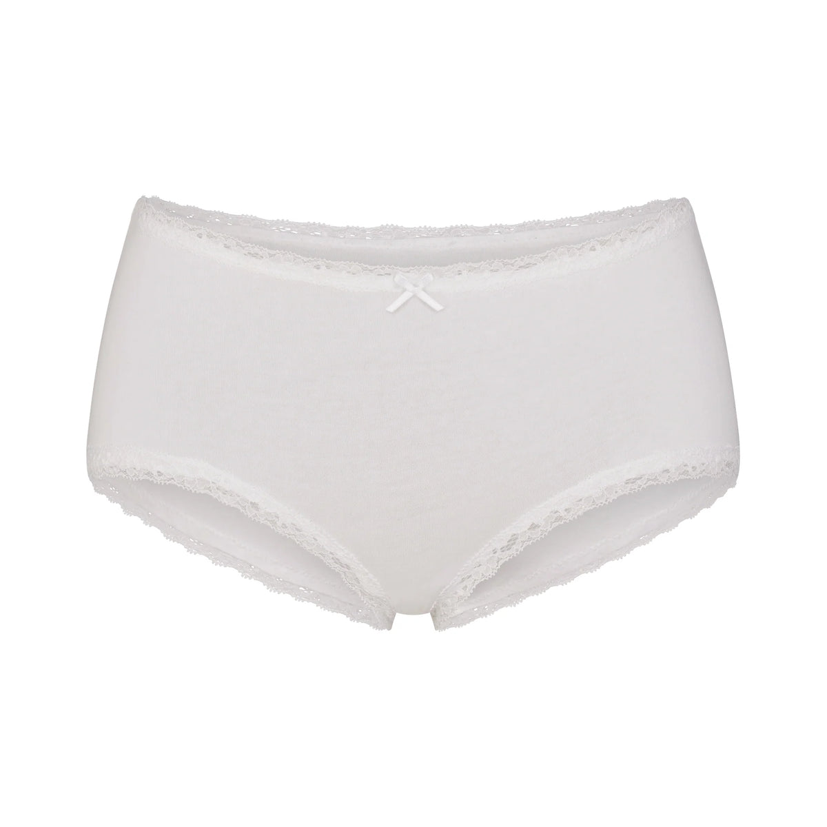 LIGHTWEIGHT COTTON LACE BOY SHORT | SNOW