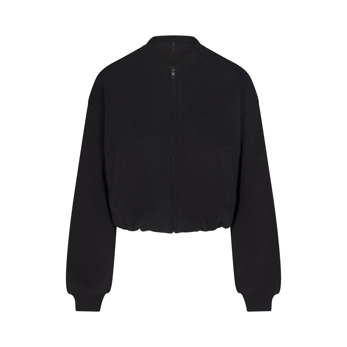 COTTON FLEECE BOMBER JACKET | ONYX