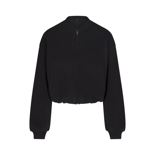 COTTON FLEECE BOMBER JACKET | ONYX