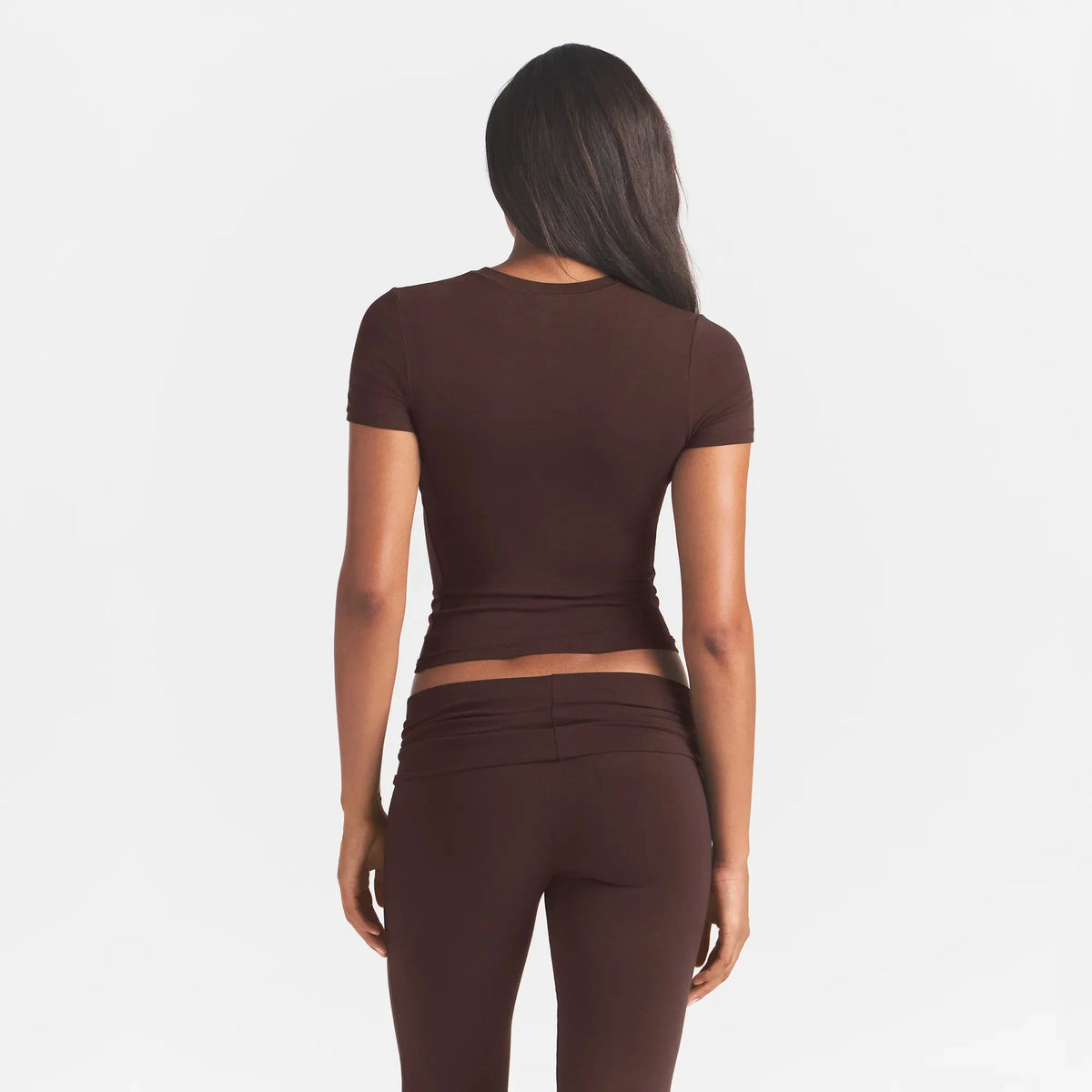 COTTON JERSEY T-SHIRT | ESPRESSO