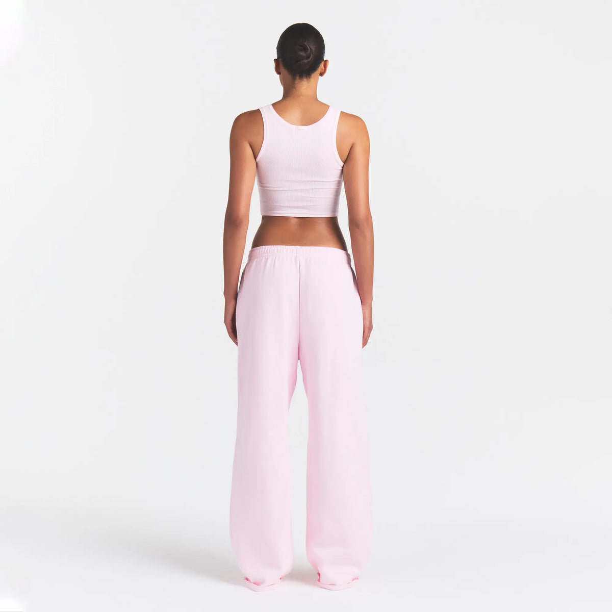 COTTON FLEECE STRAIGHT LEG PANT | CHERRY BLOSSOM