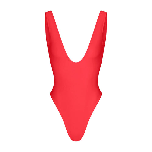 ICONIC SWIM PLUNGE ONE PIECE | CARMINE
