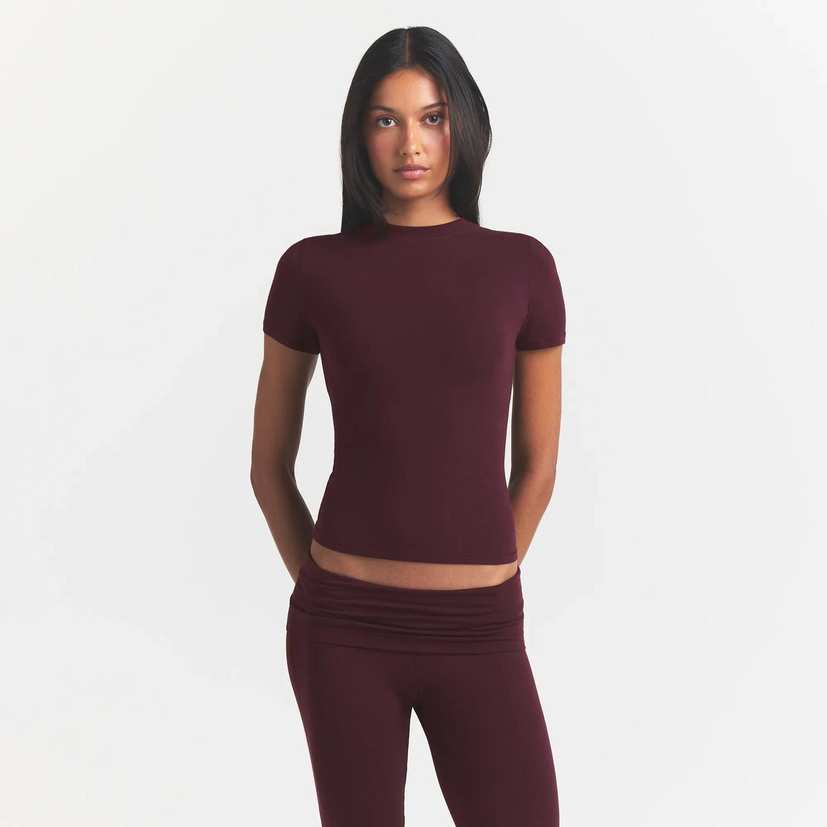 COTTON JERSEY T-SHIRT | CURRANT