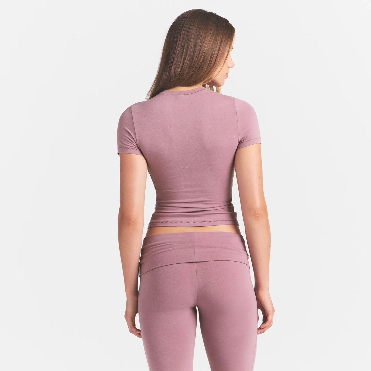COTTON JERSEY T-SHIRT | MUTED MAUVE
