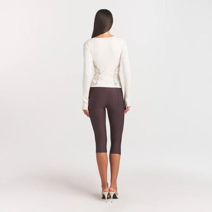 LACE KNIT LONG SLEEVE CARDIGAN | SUGAR