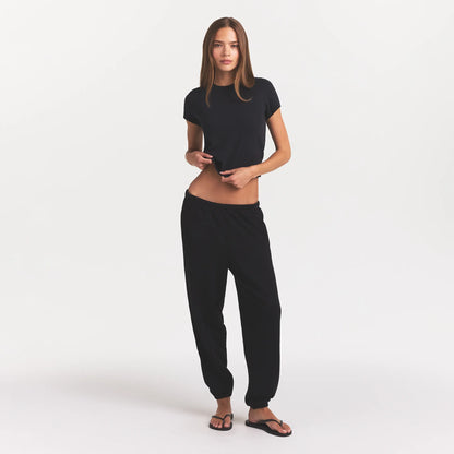 COTTON FLEECE JOGGER | ONYX