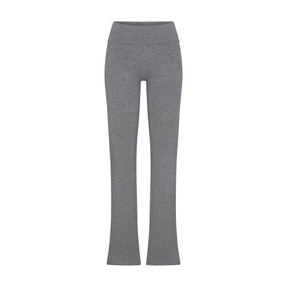 COTTON JERSEY FOLDOVER PANT | DARK HEATHER GREY