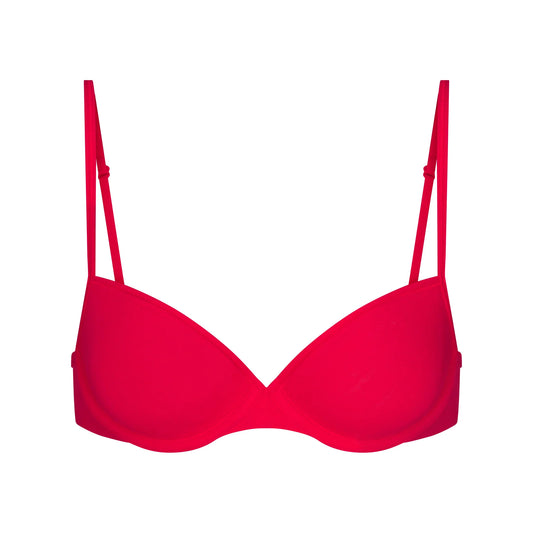 EVERYDAY COTTON T-SHIRT BRA | CARMINE